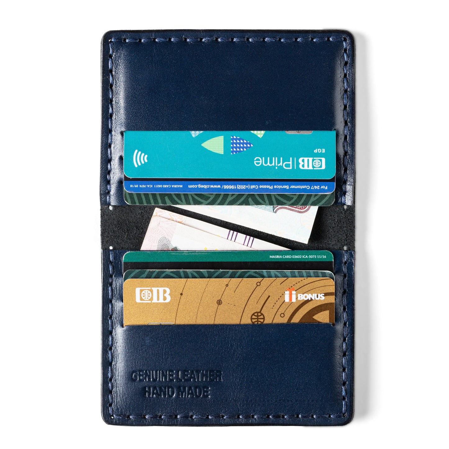 slim Plain card holder | Blue