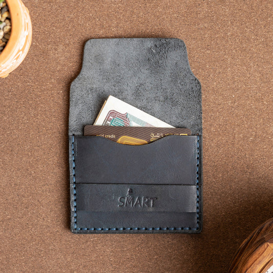 Flap card holder | Blue