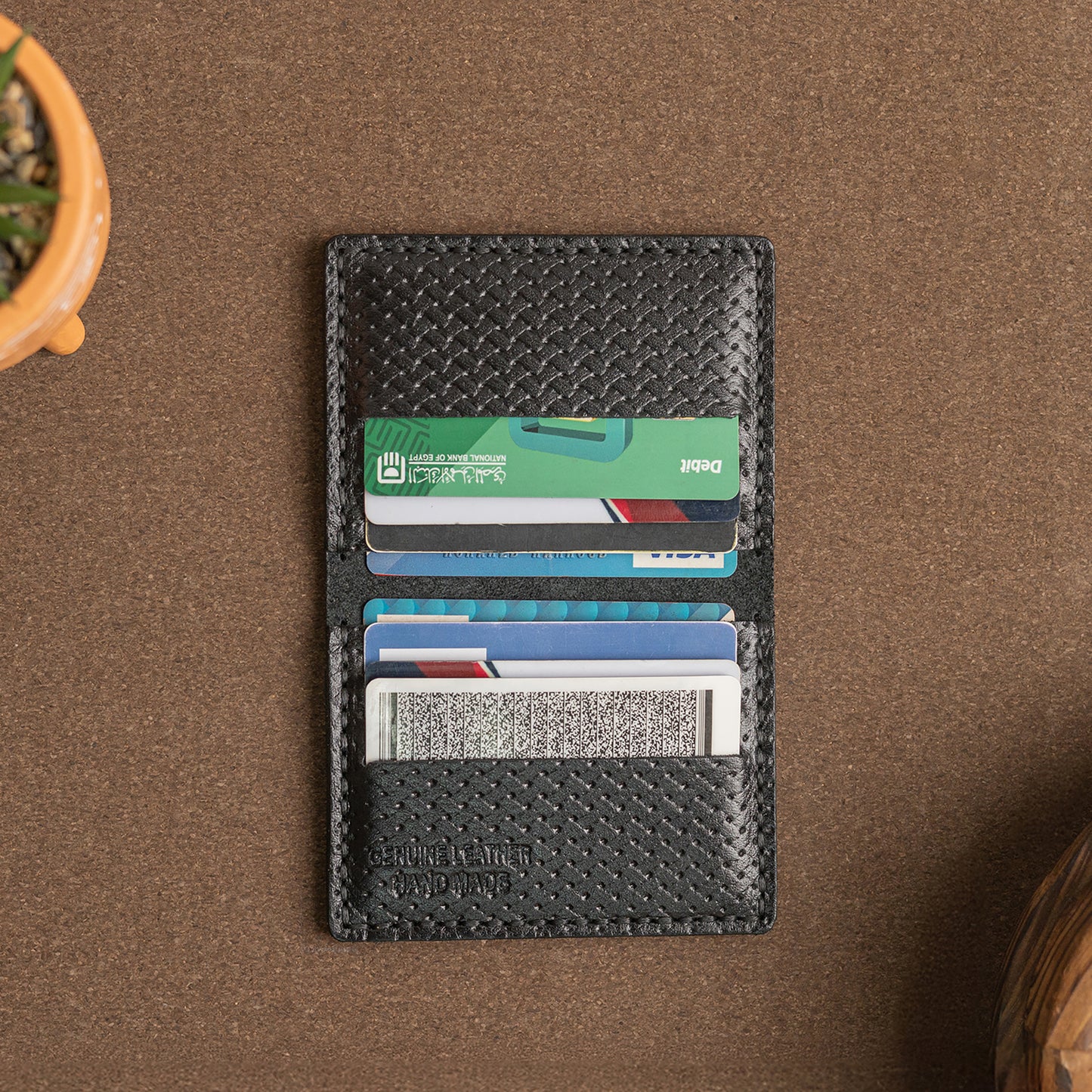 slim Tangled card holder | Black