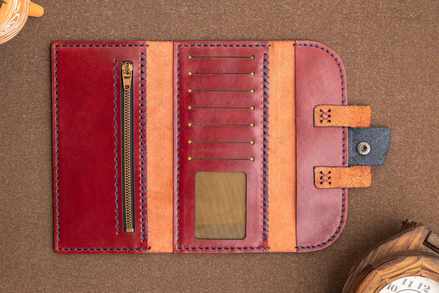 Tri-fold wallet | Burgundy