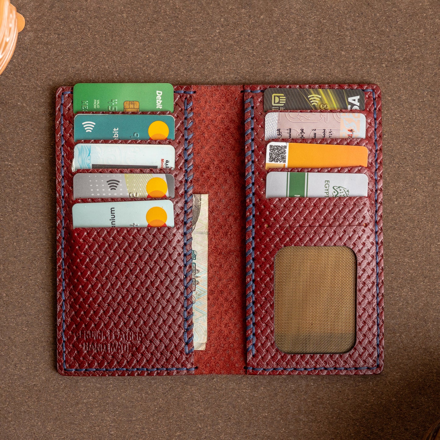 Bi-fold card holder | Burgundy