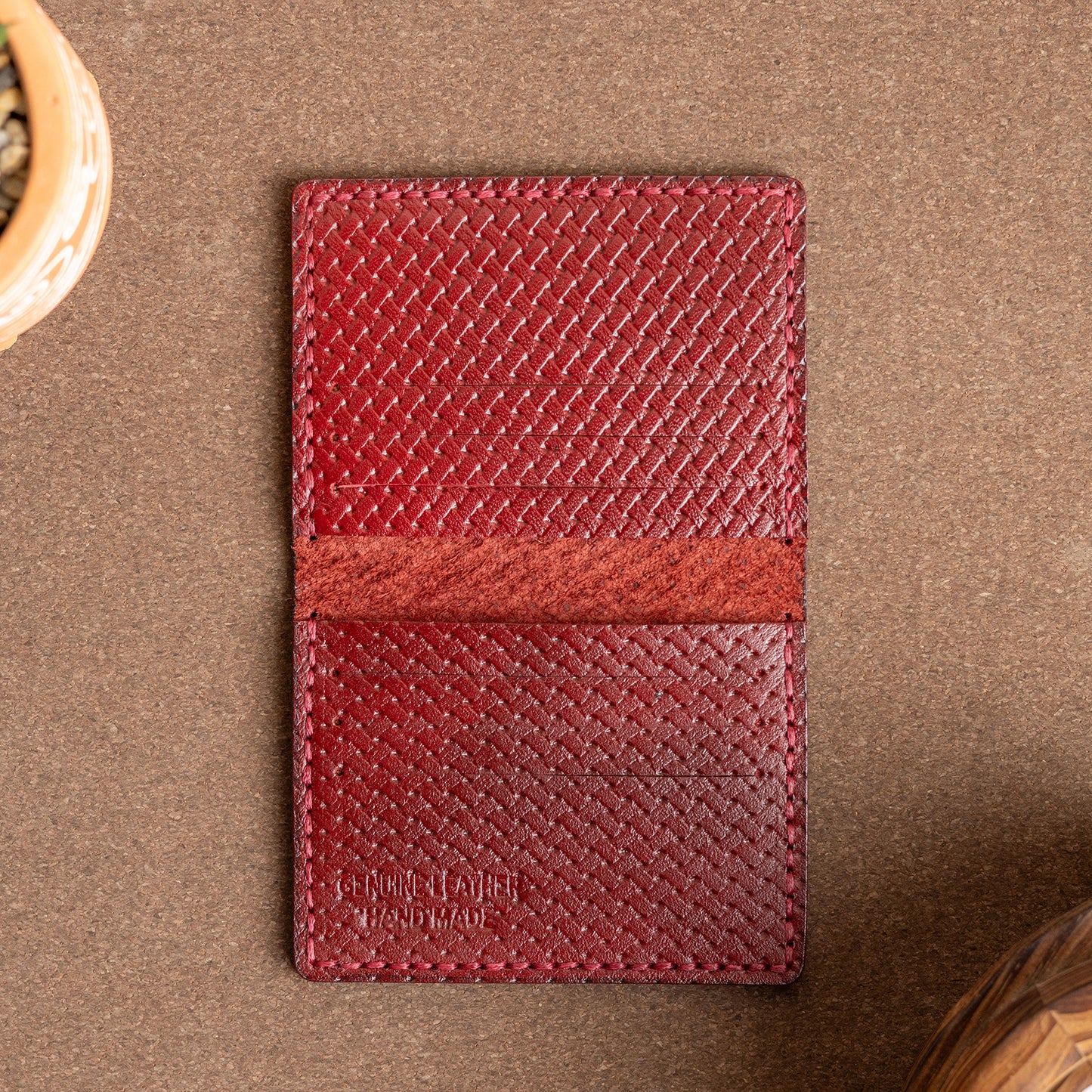 slim Tangled card holder | Burgundy