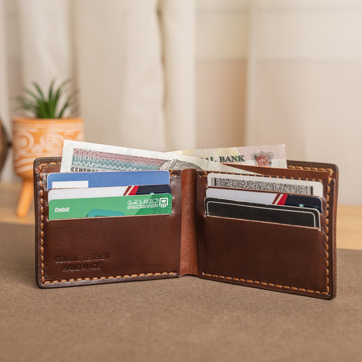 Smart wallet Plain | Brown